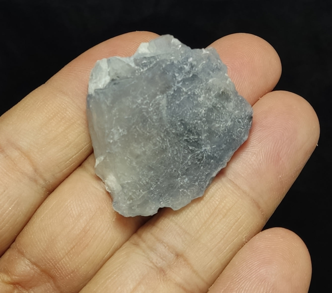 Natural Terminated Indicolite Blue Quartz Crystal 16 grams