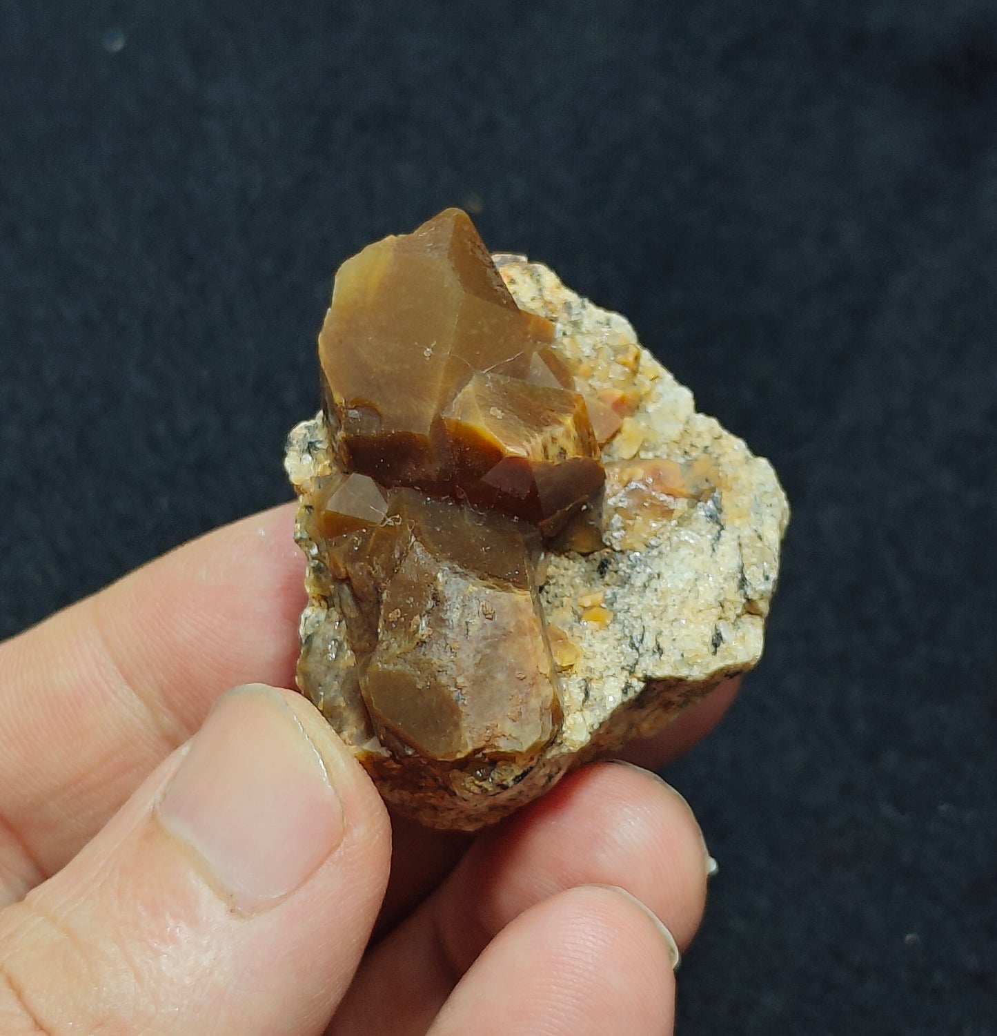 Astrophyllite Quartz Crystals cluster on matrix of granite 44 grams