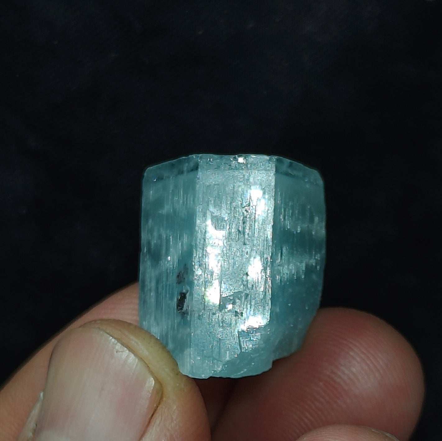 Afghanistan Aquamarine Crystal with tantalite 10 grams