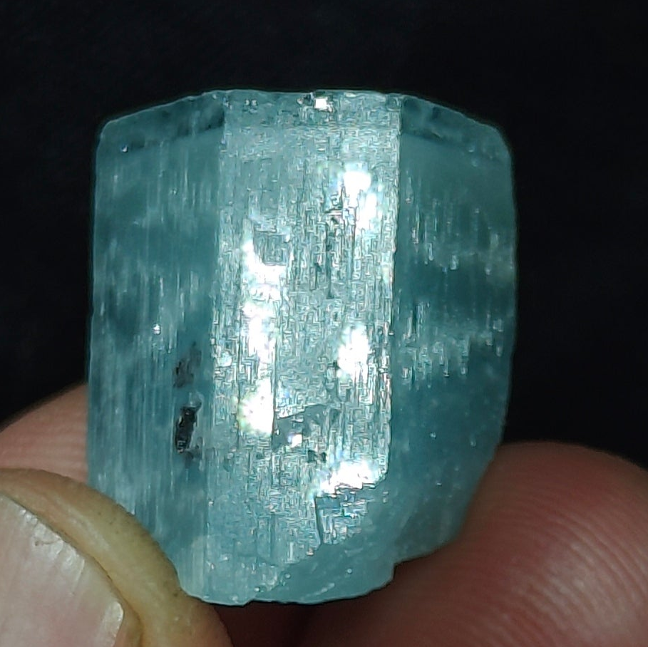 Afghanistan Aquamarine Crystal with tantalite 10 grams