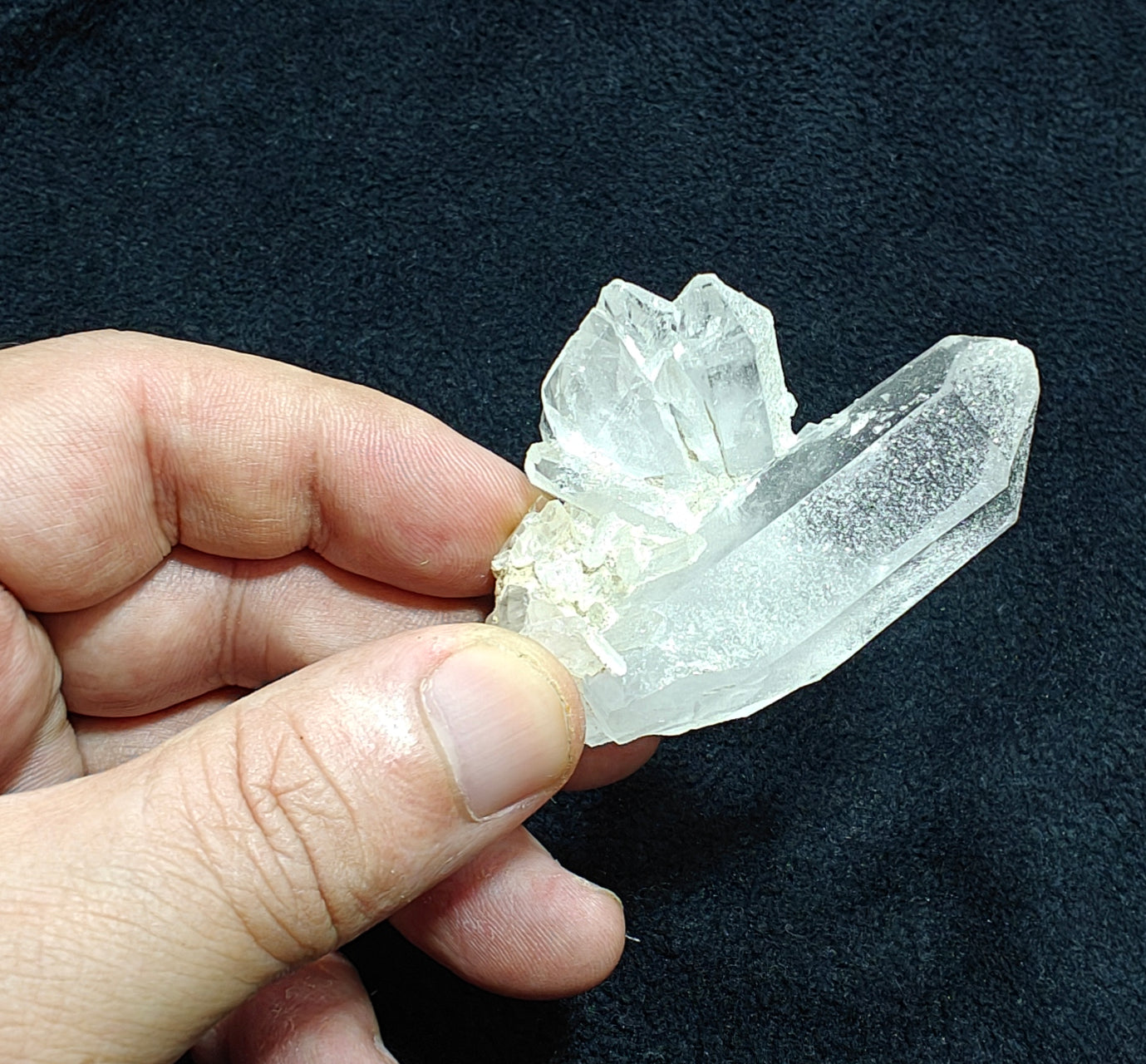 An amazing Quartz Crystals cluster of beautiful terminations 74 grams