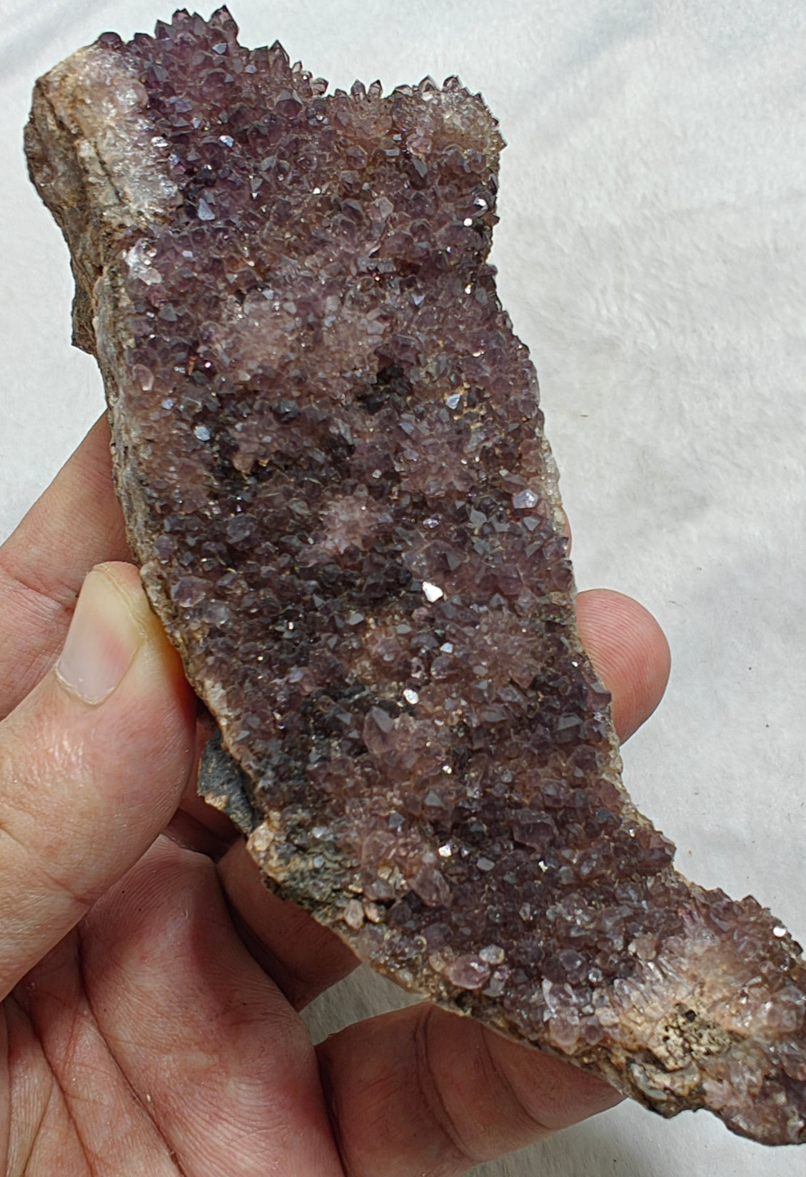 Single beautiful Drusy Amethyst crystals Cluster with beautiful purple color 258 grams
