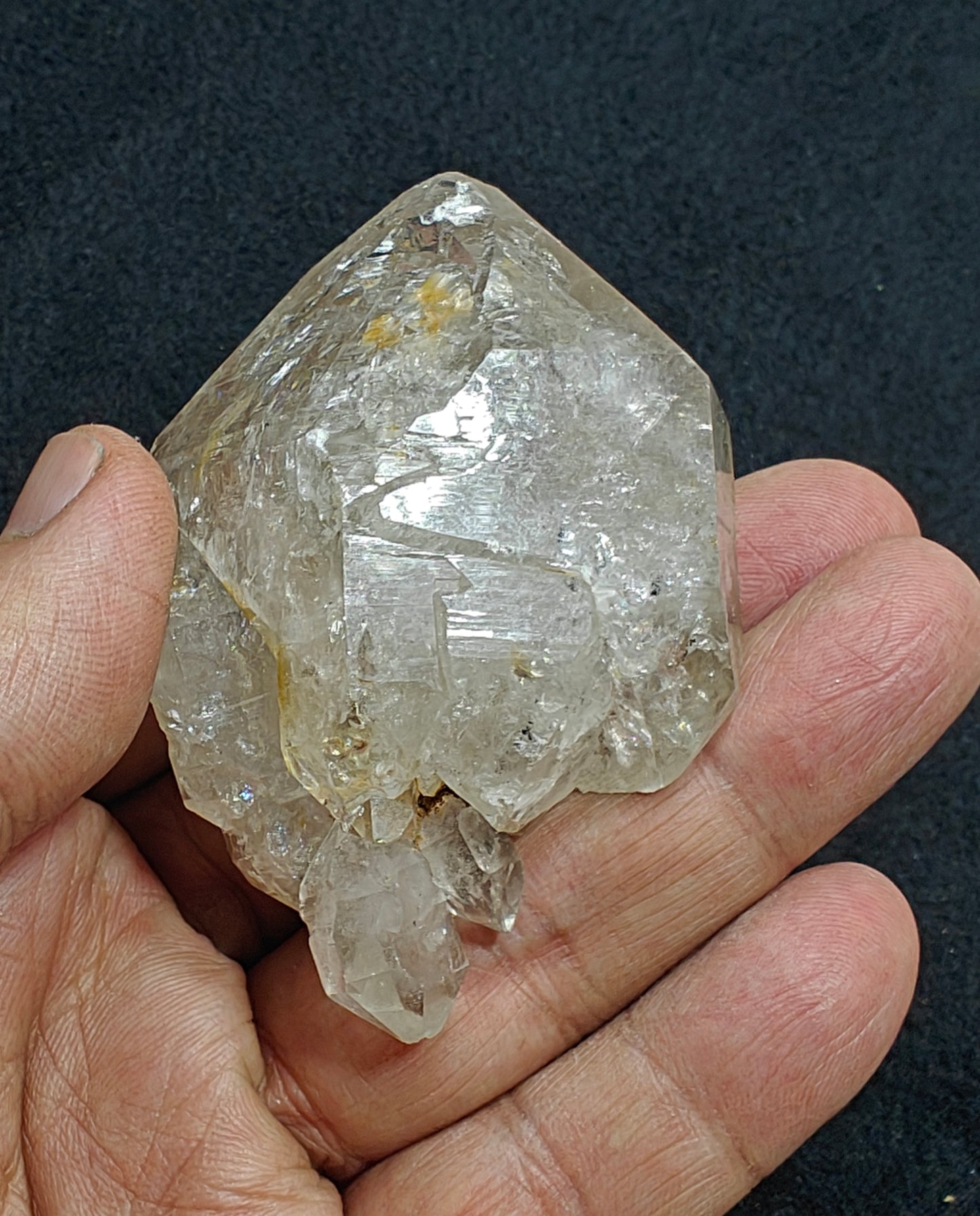 Natural double terminated Elestial/skeletal quartz scepter like formation 135 grams