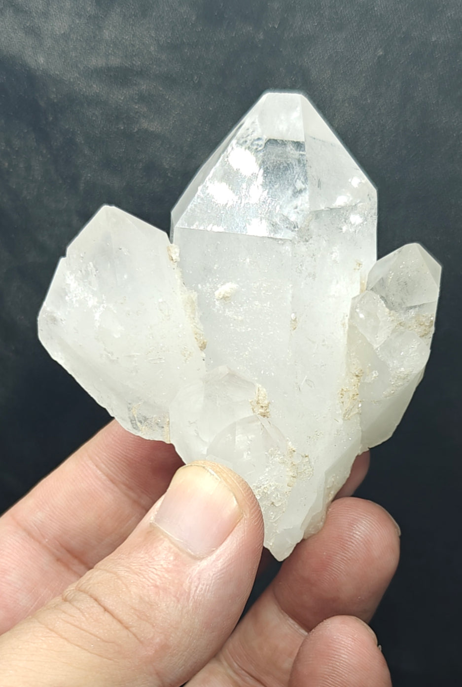 An Aesthetic specimen of terminated clear Quartz Crystals 128 grams