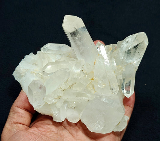 An amazing Quartz Crystals cluster with multiple Terminated Quartz Crystals 552 grams