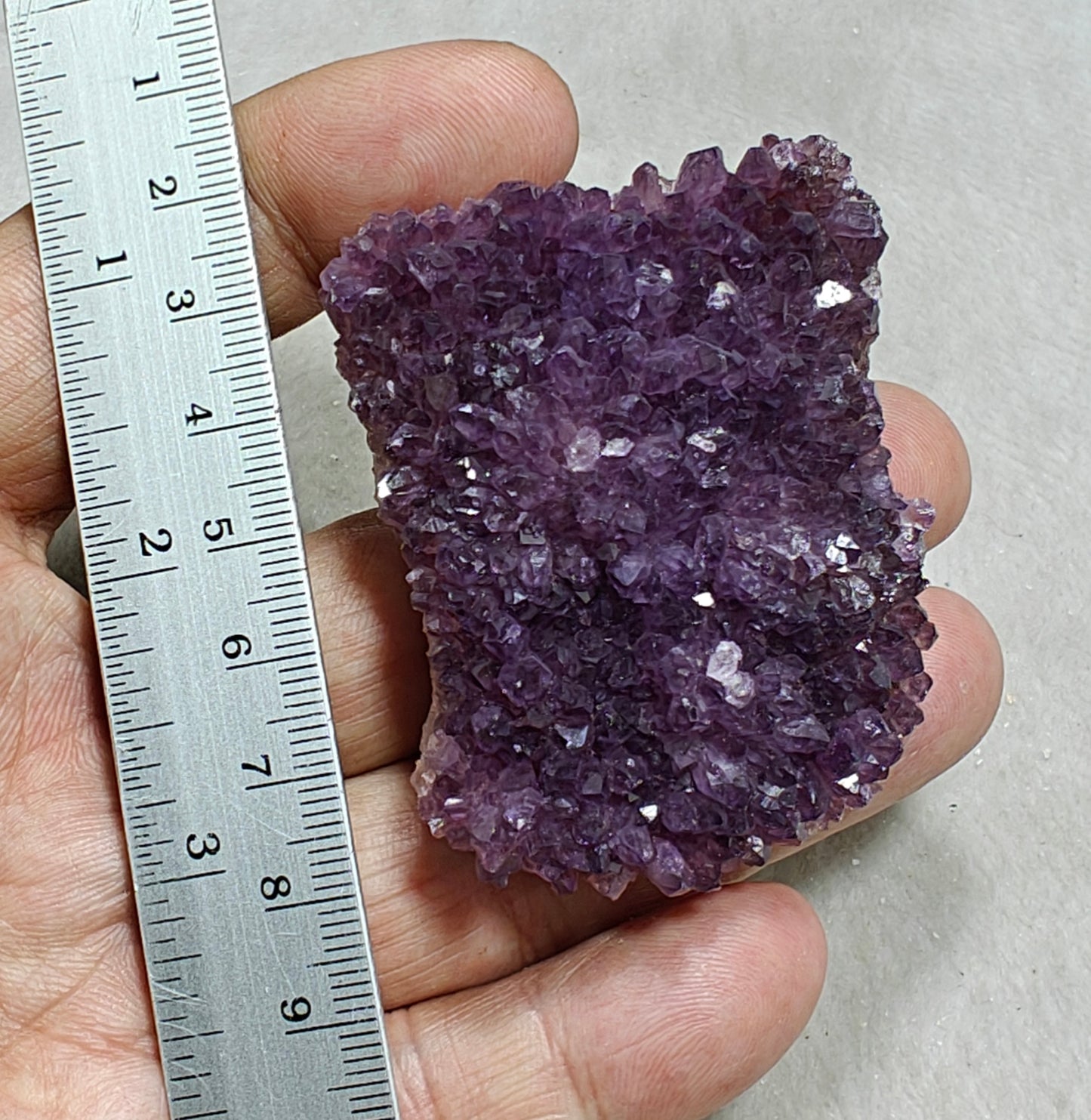 Drusy Amethyst crystals Cluster 89 grams
