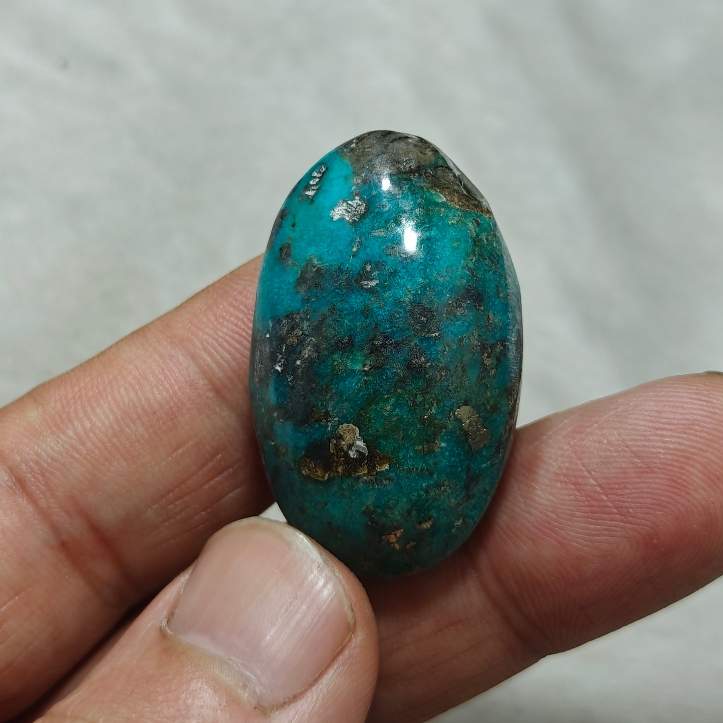Turquoise Cabochon with Pyrite 17.5 grams
