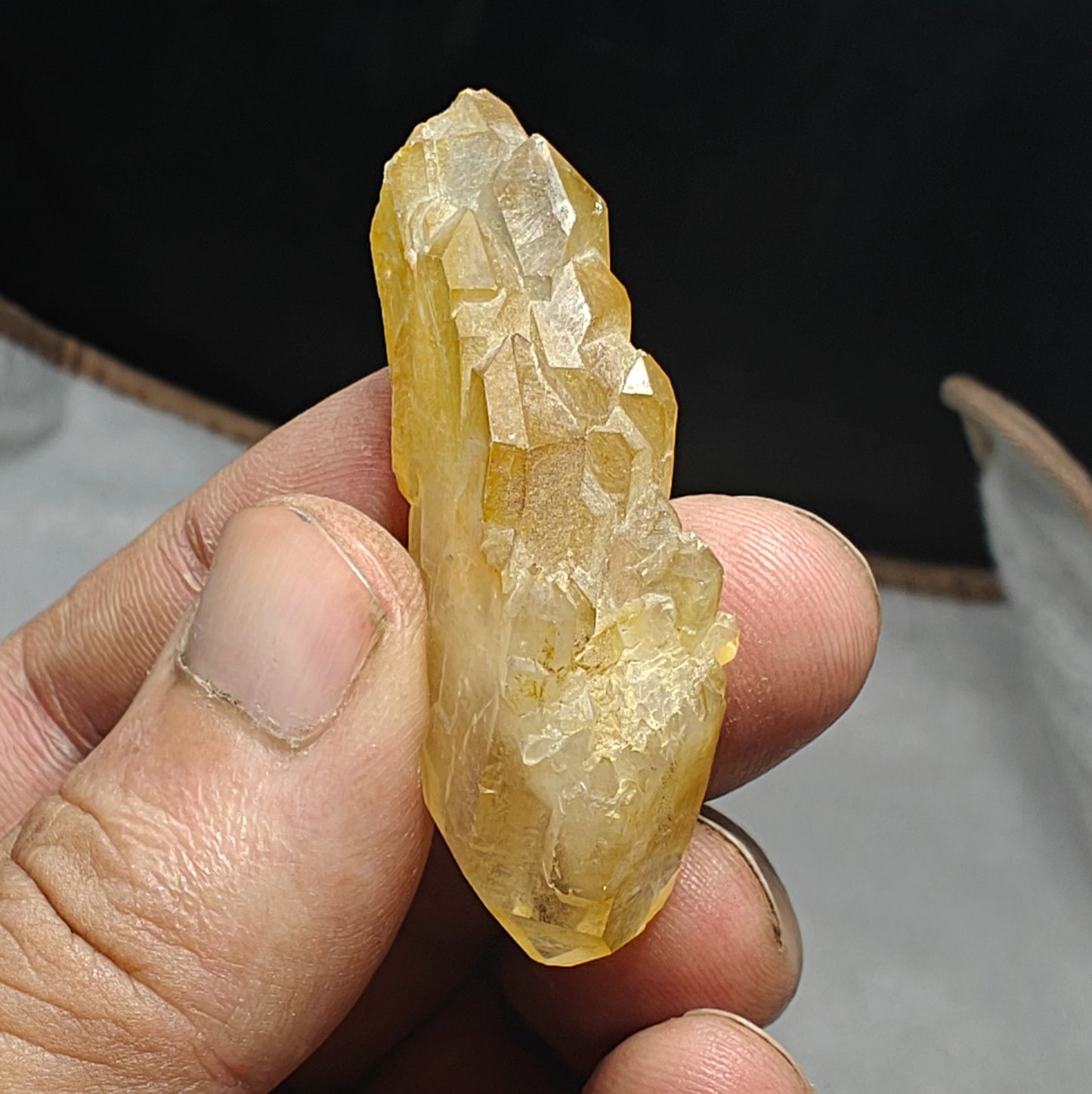 Natural iron included yellow faden quartz 24 grams