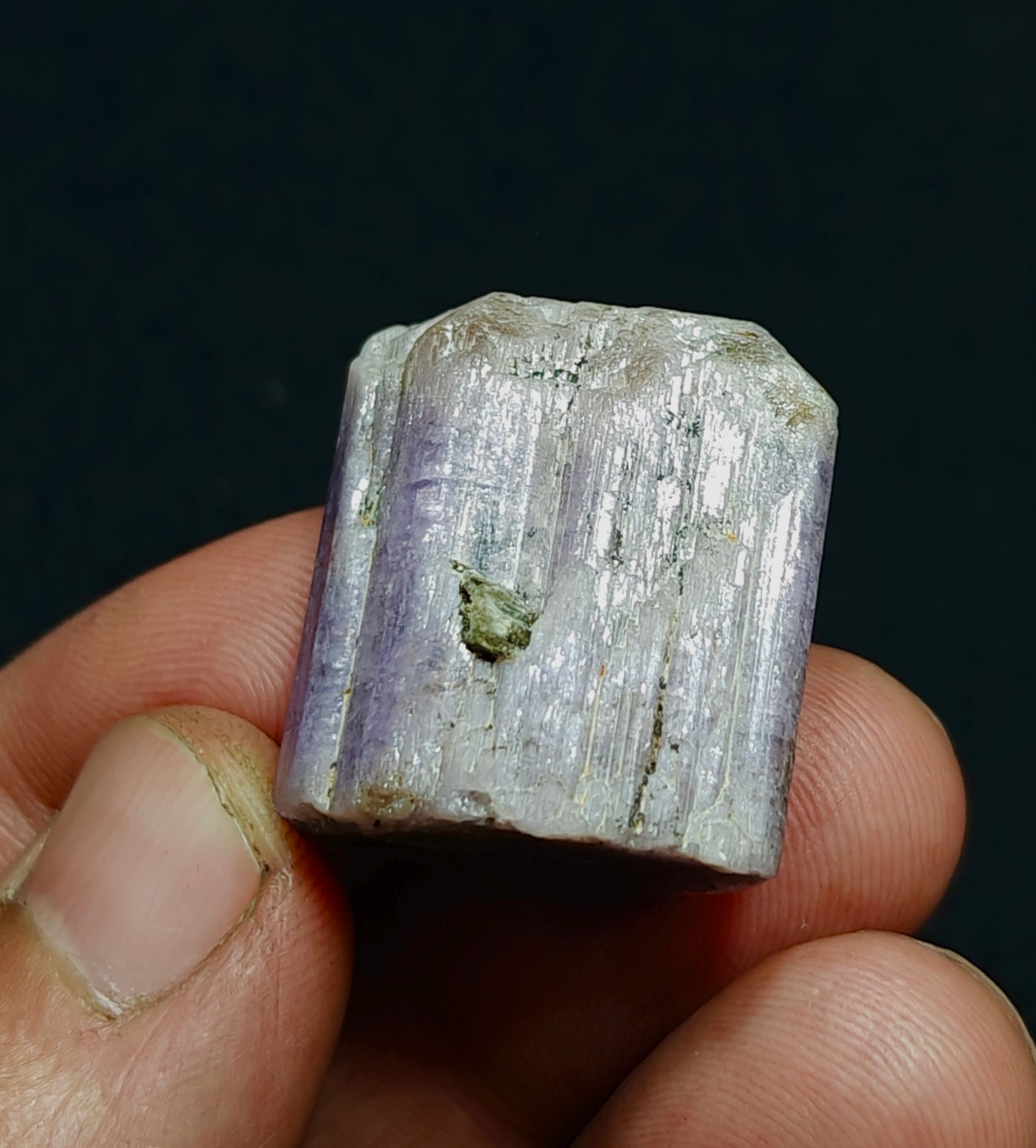 2nd generation purple over yellow fluorescent apatite 22 grams