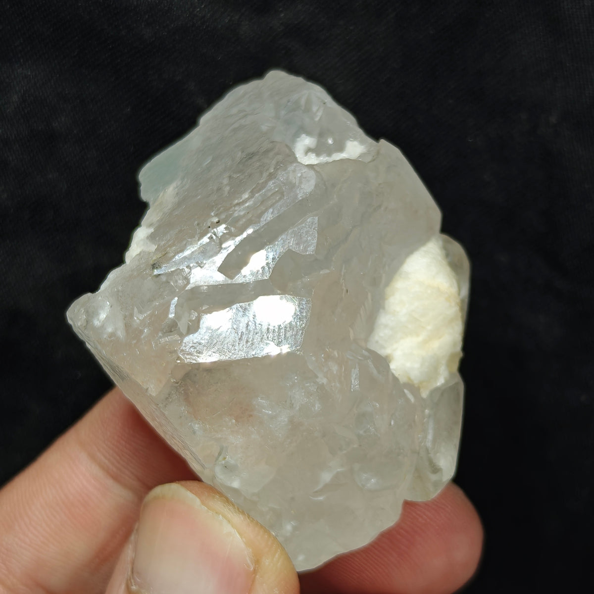 Natural etched terminated morganite crystal 78 grams