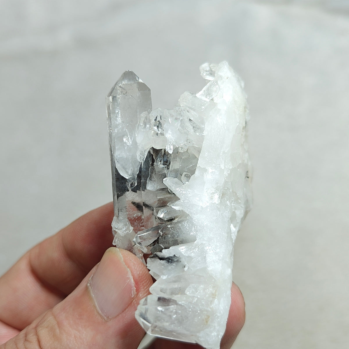 Natural brookite quartz cluster 62 grams