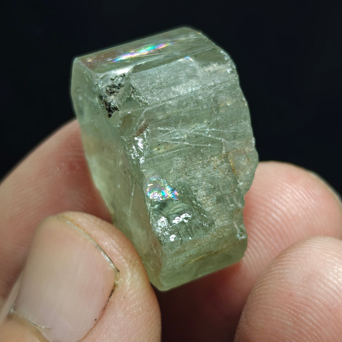 Natural green apatite crystal 16 grams