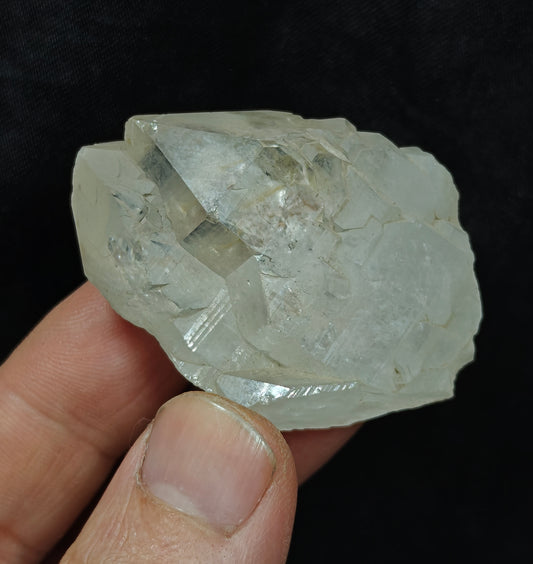 Natural gwindel quartz crystal 58 grams