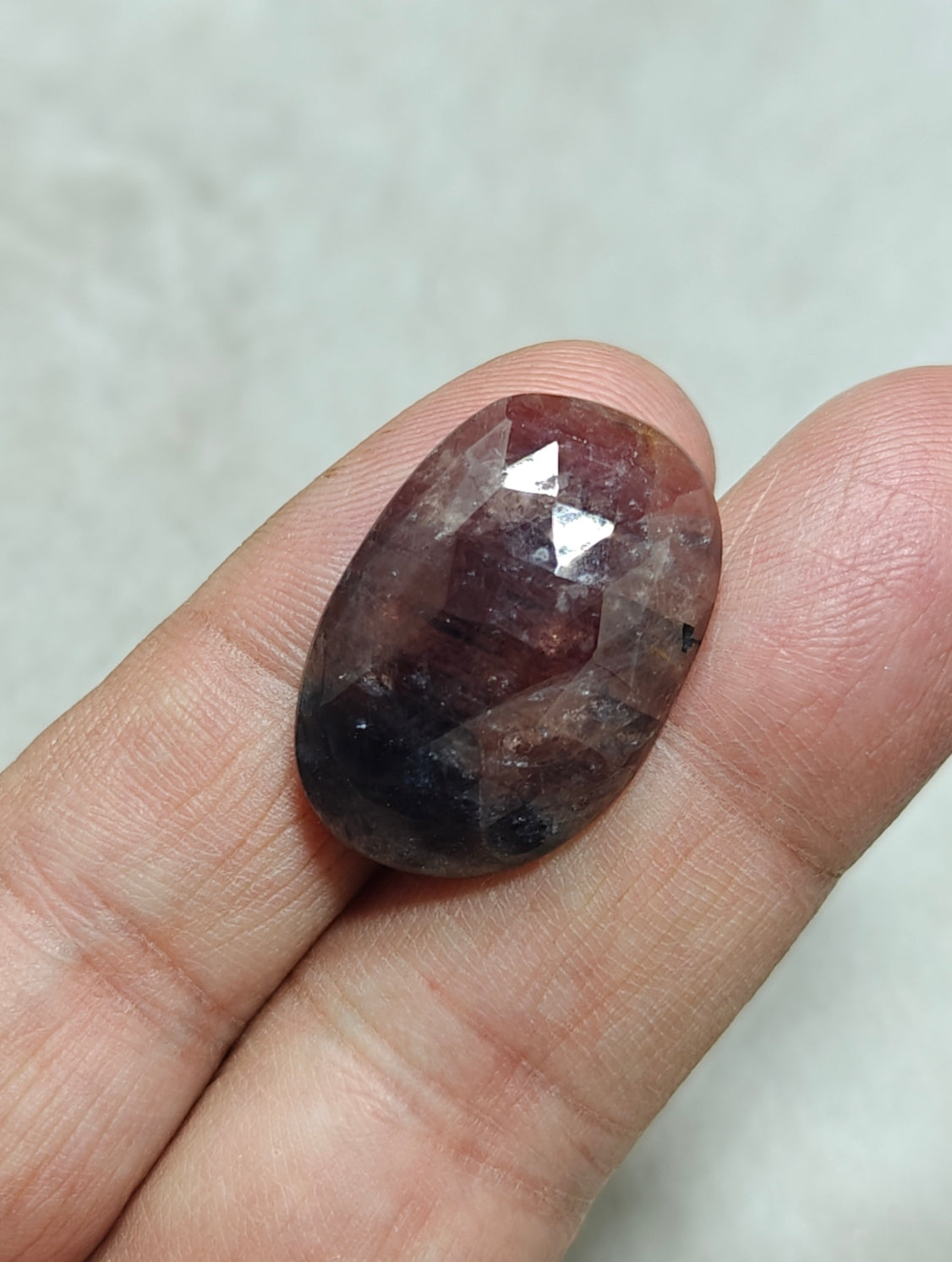 Single beautiful rose cut sapphire gem 42 carats