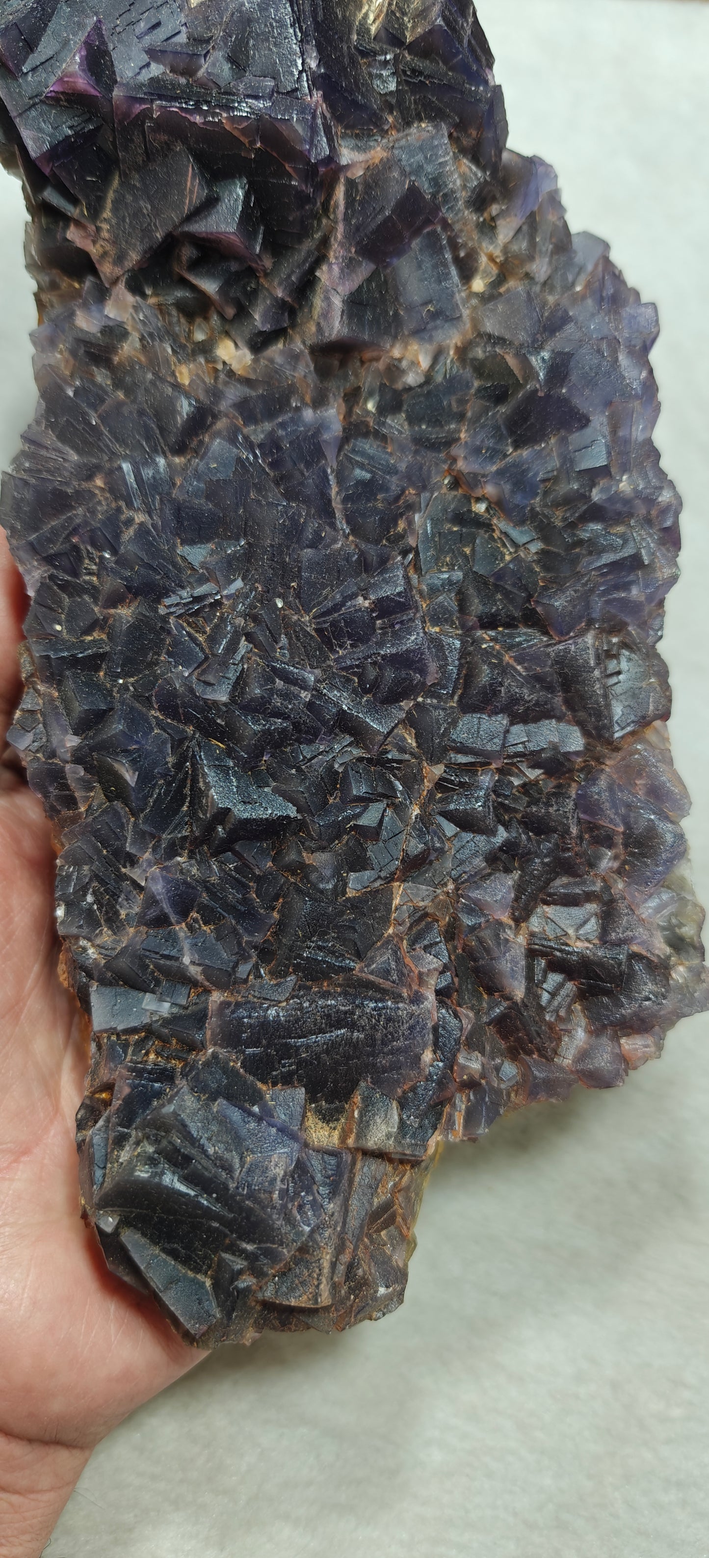 Amazing Fluorite clusters plate 1350 grams