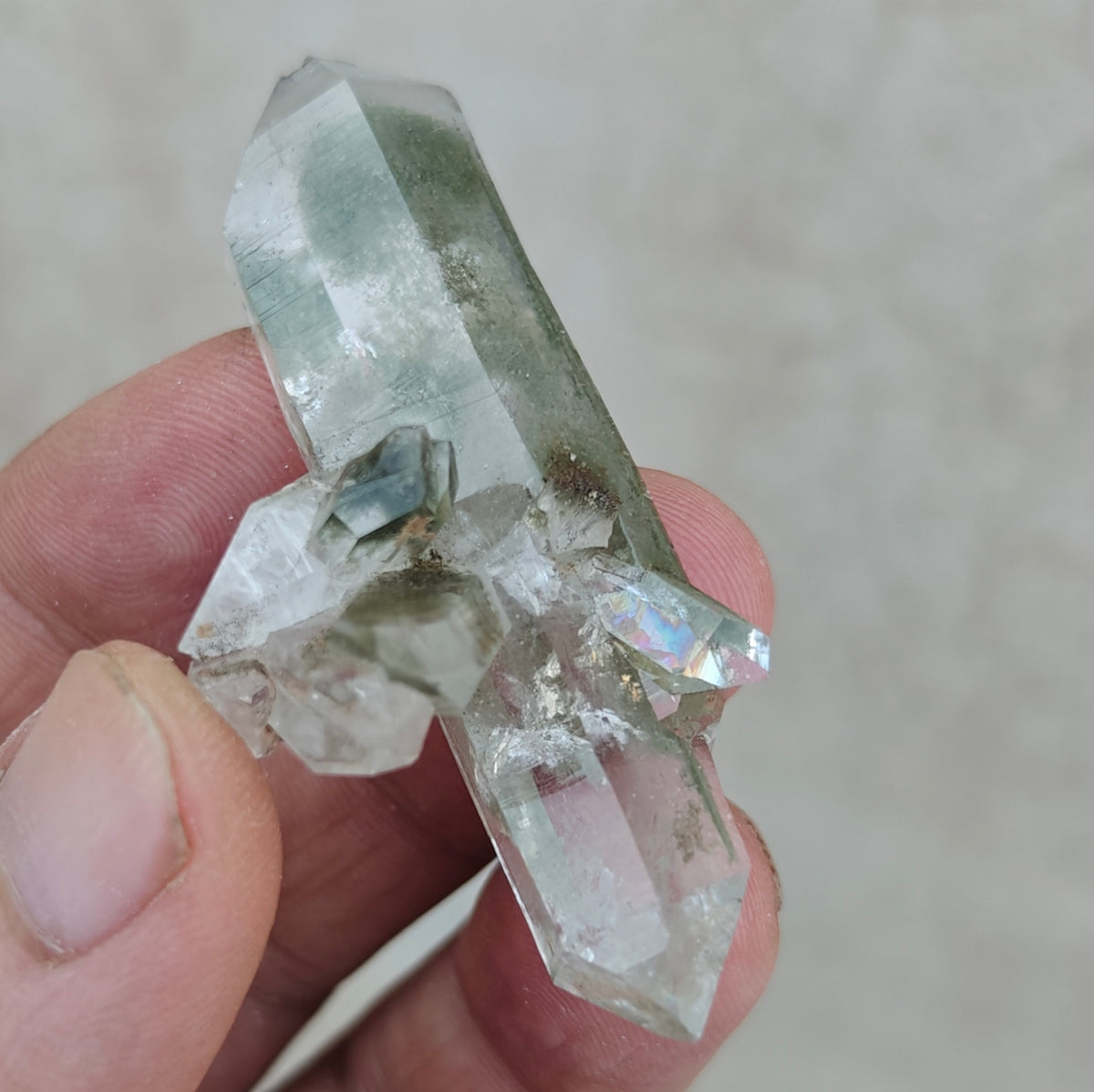 Natural beautifully terminated Chlorite Quartz crystal 27 grams