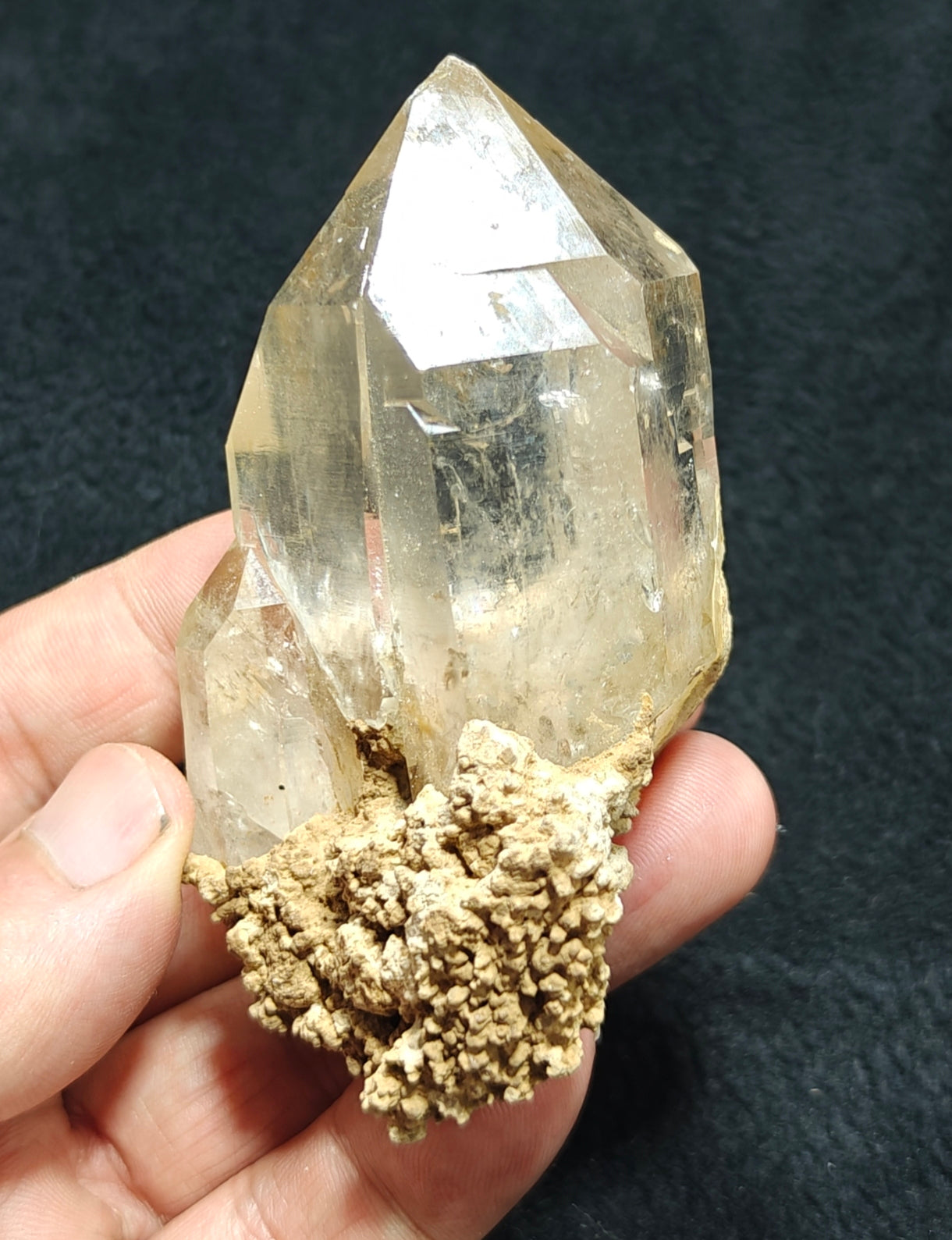 An Aesthetic specimen of  terminated Quartz Crystal 187 grams