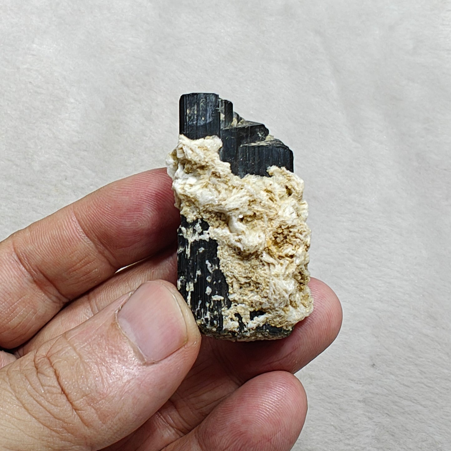 Natural Tourmaline crystal with associated Albite 47 grams