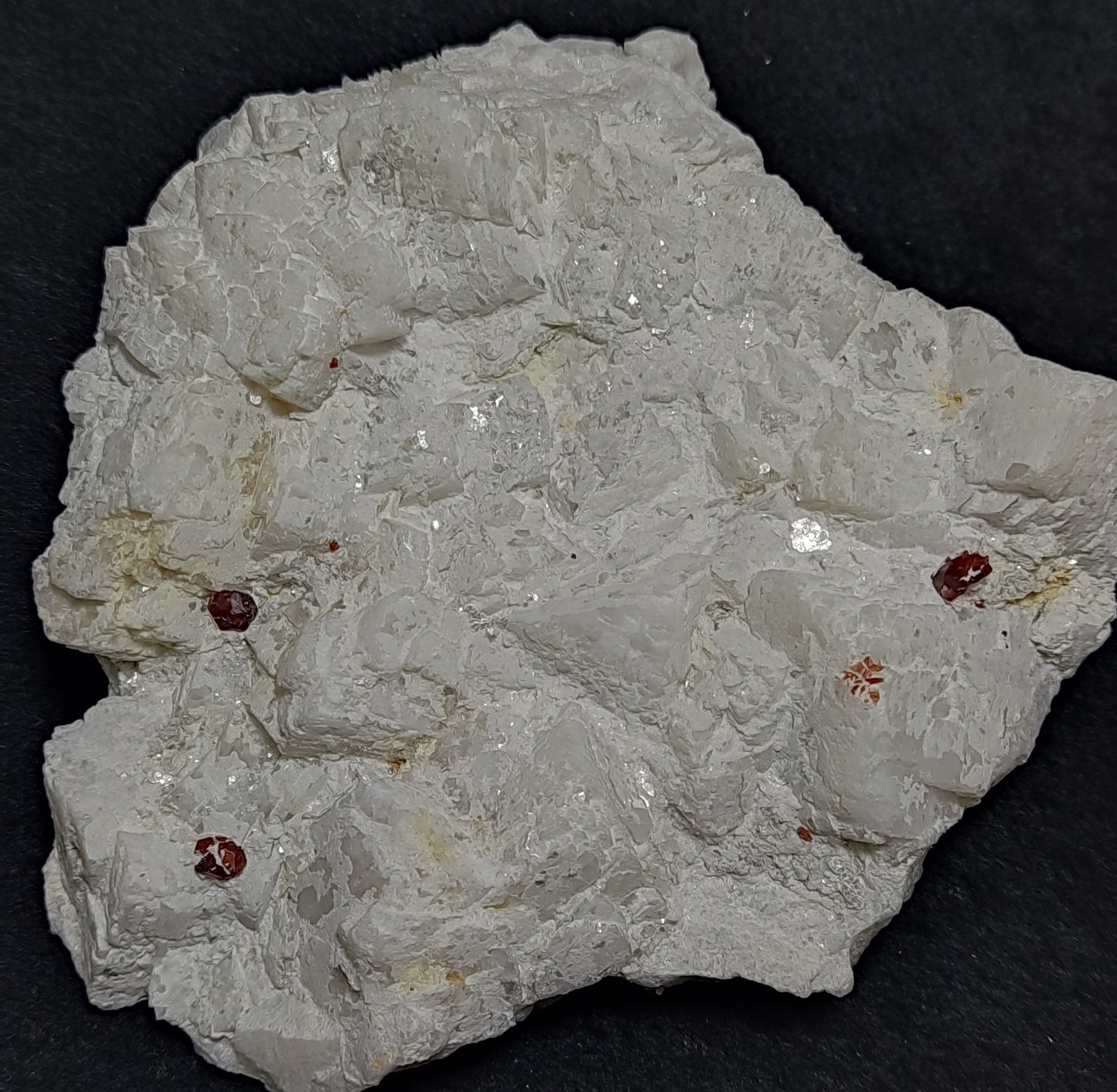 Spessartine Garnets on Matrix with terminated Quartz 347 grams