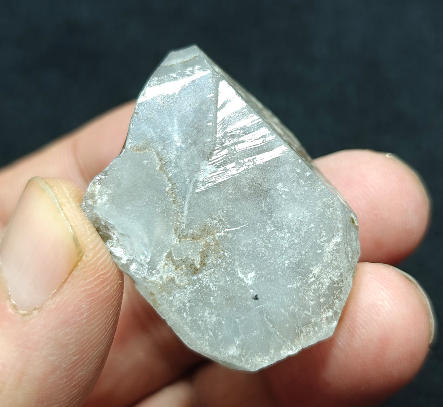 Natural smoky/blue quartz crystal 35 grams