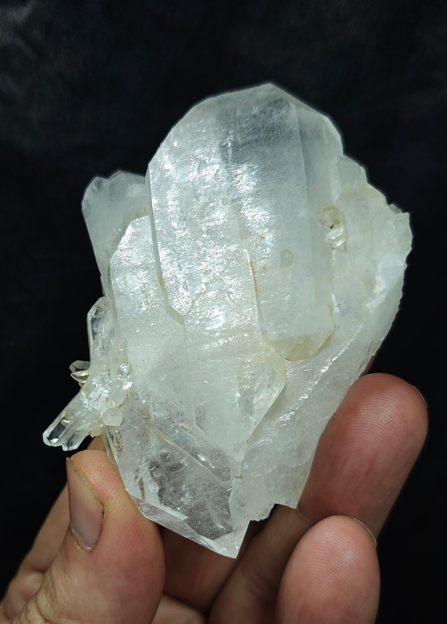 Single beautiful terminated Faden Quartz crystals specimen 152 grams