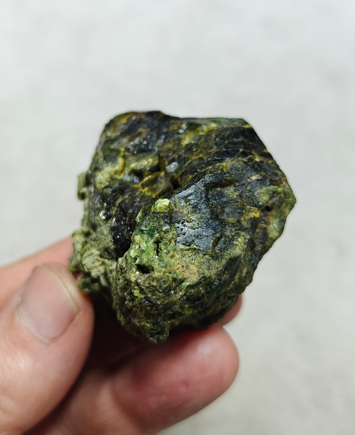 Natural green garnet variety demantoid crystal 142 grams