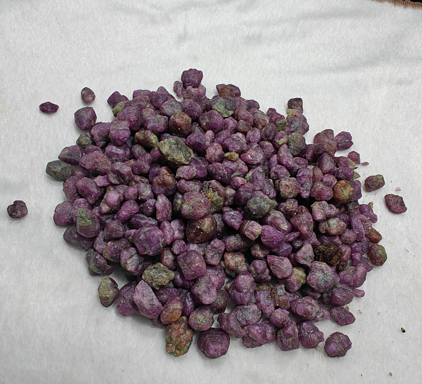 Natural ruby corundum crystals 350 grams