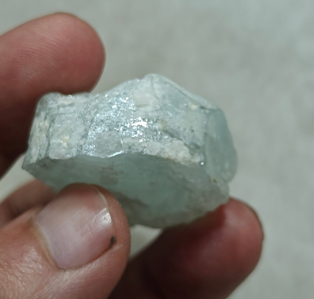Lightly etched aquamarine crystal 35 grams