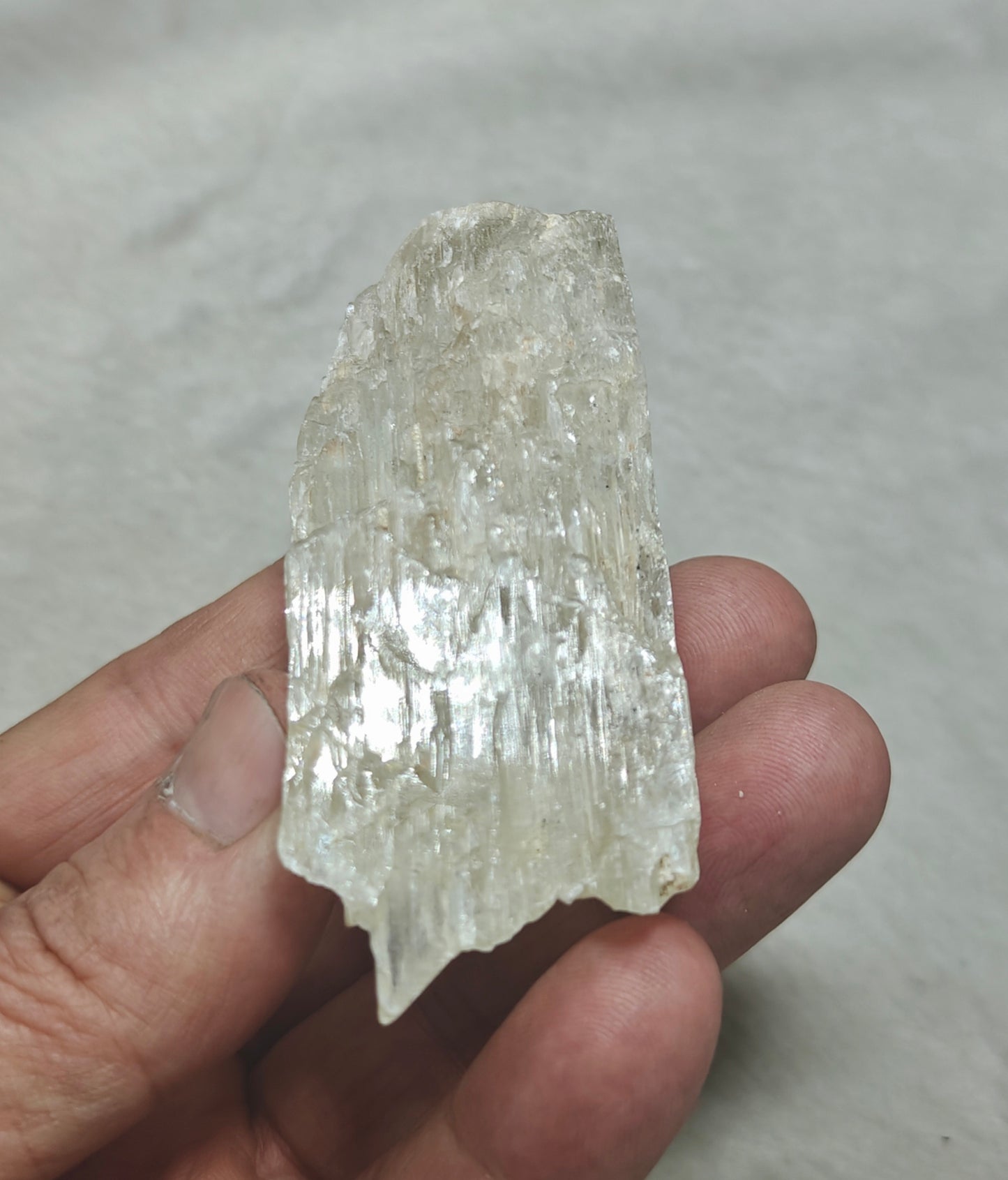 Natural etched spodumene crystal 134 grams