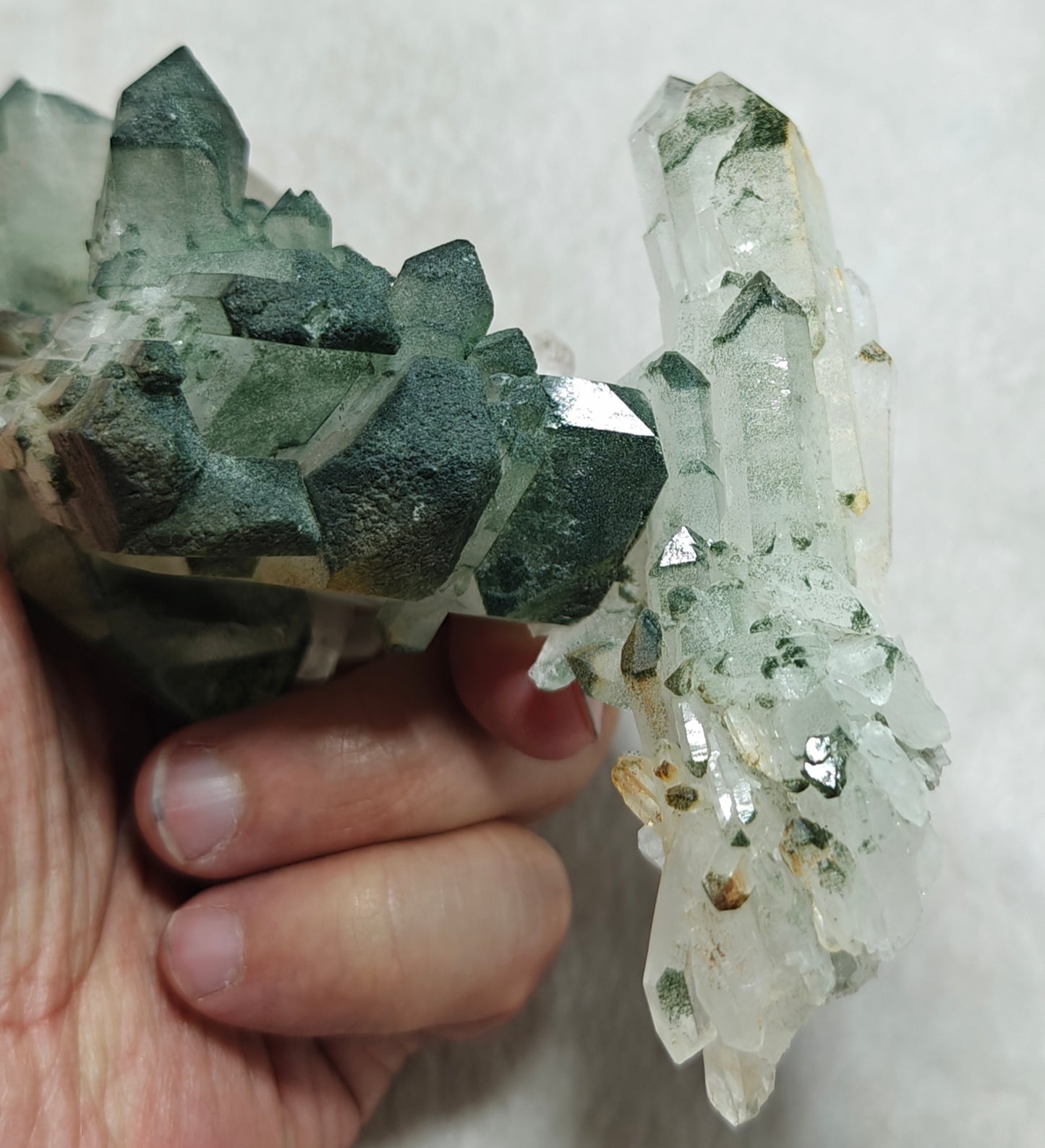 Unique shape Chlorite Quartz specimen 356 grams