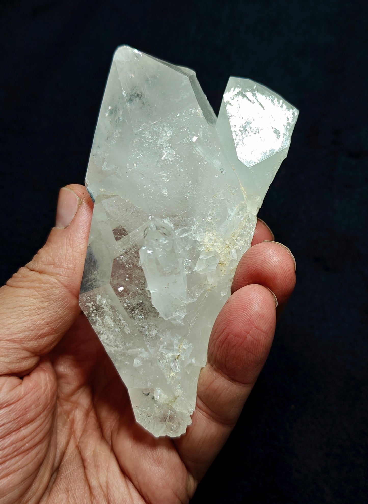 An amazing specimen of Terminated clear Quartz Crystals 271 grams