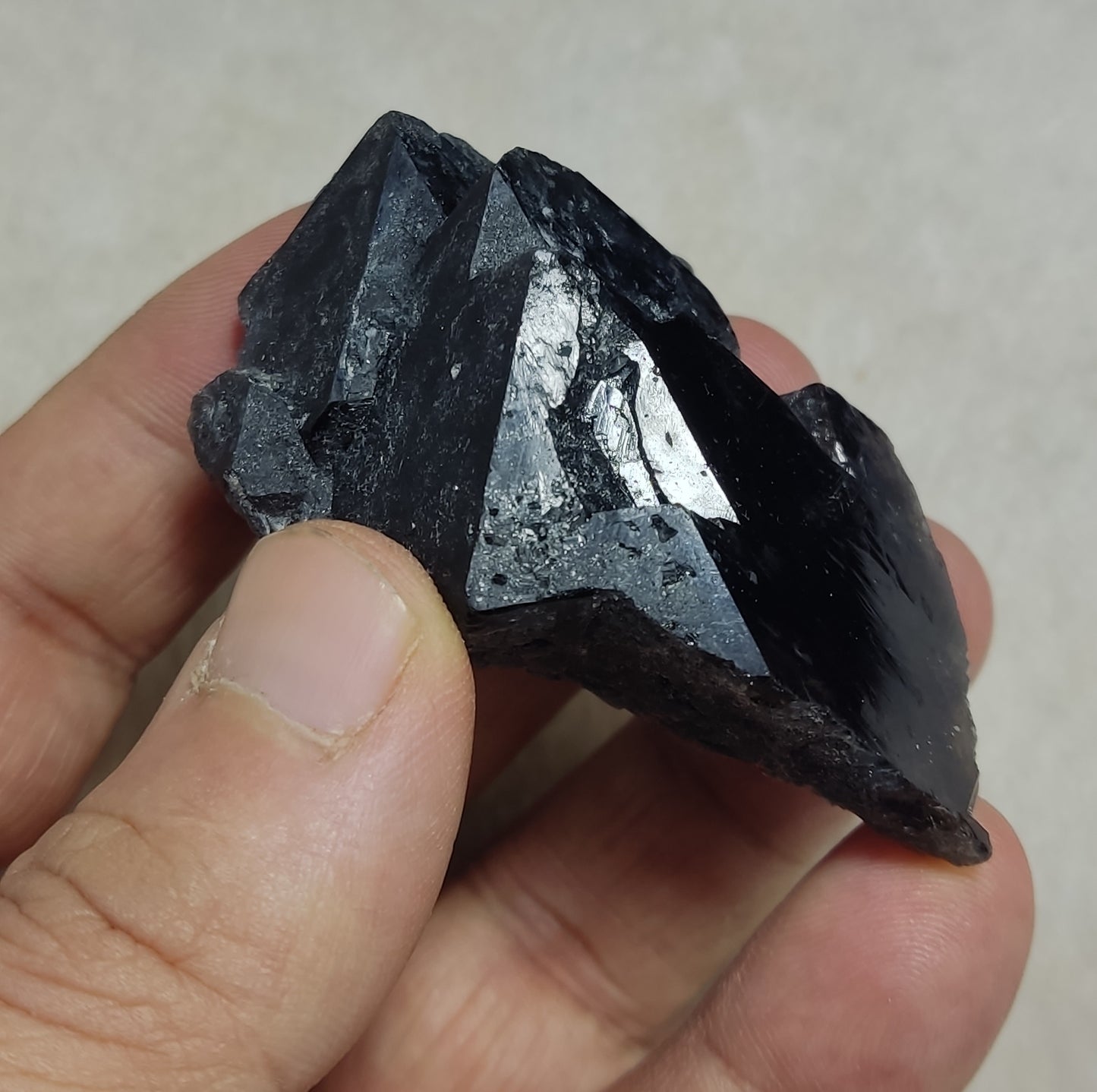 Natural Terminated Black Quartz Crystal 76 grams