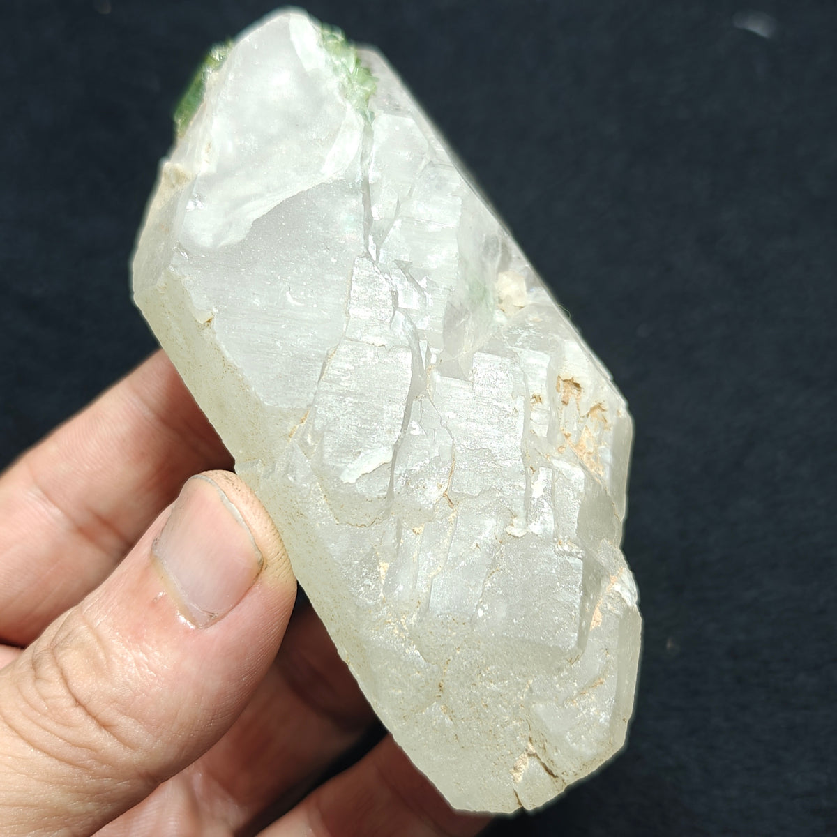 Natural quartz with green Tourmalines 265 grams