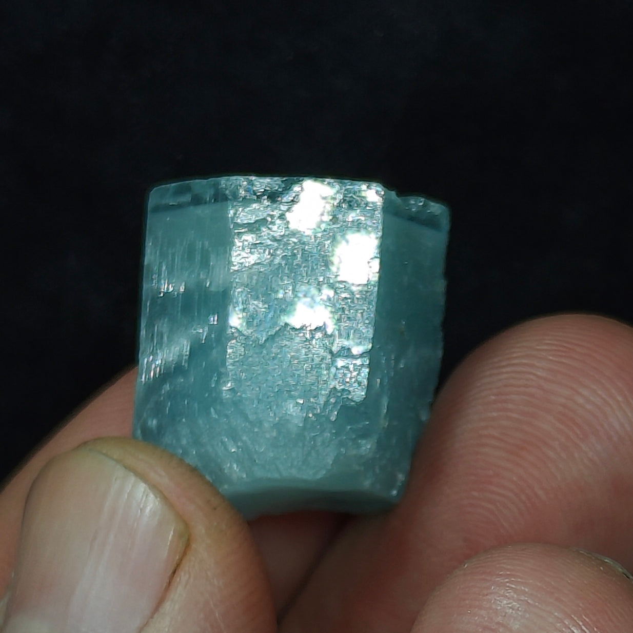 Afghanistan Aquamarine Crystal with tantalite 10 grams