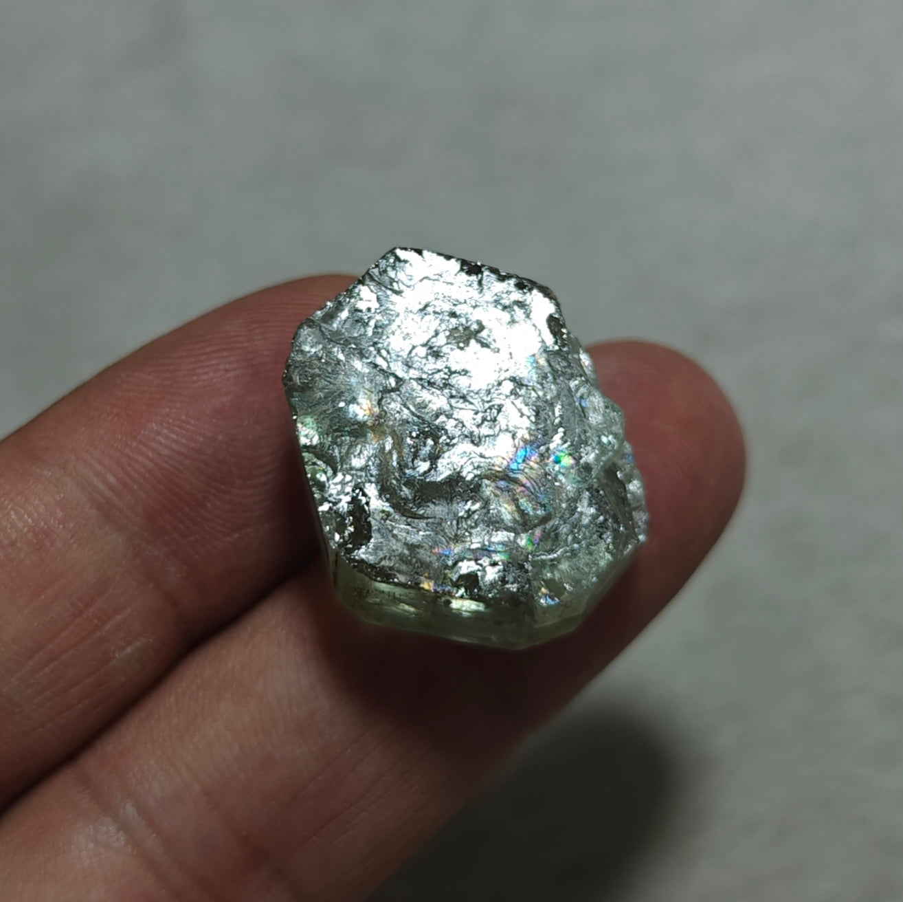 Natural green apatite crystal 14 grams
