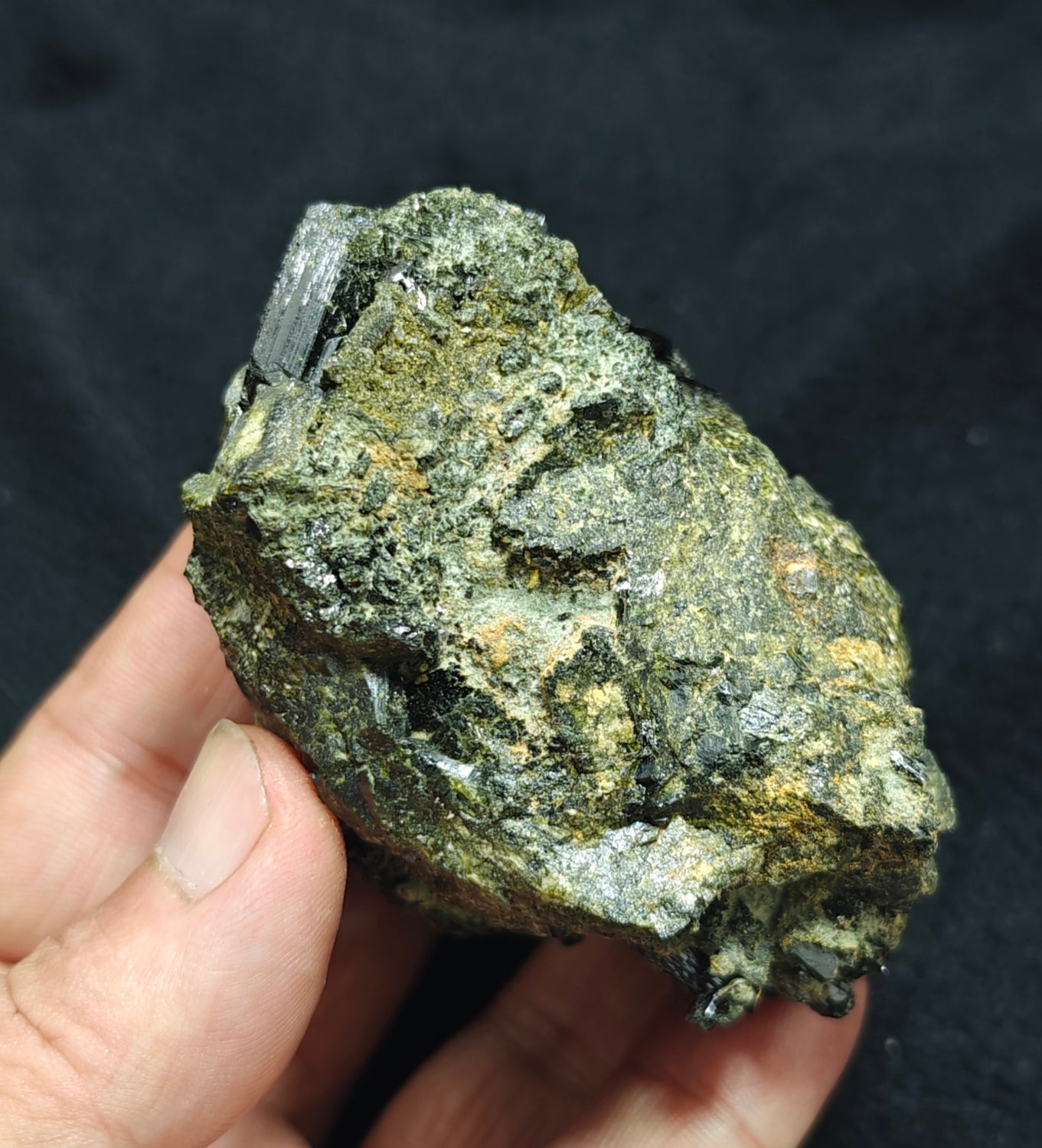 An Amazing specimen of lusterous Epidote 340 grams