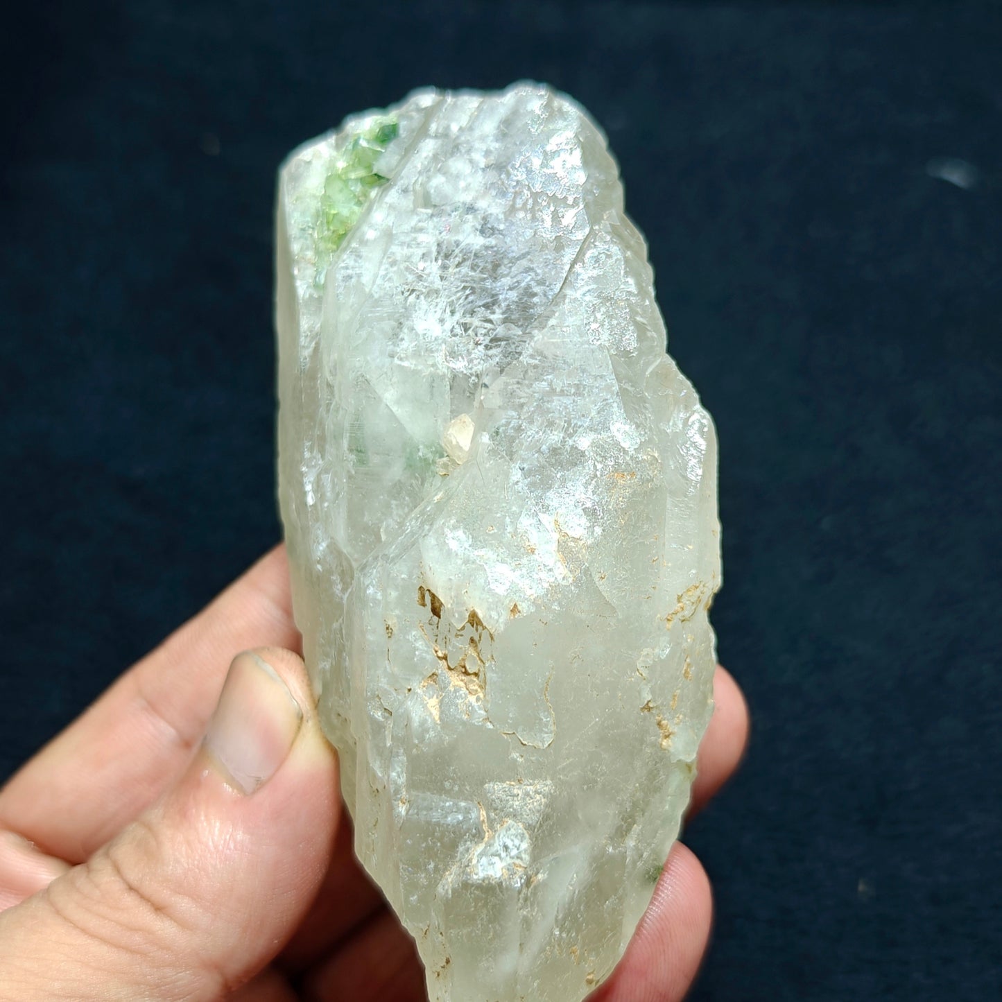 Natural quartz with green Tourmalines 265 grams