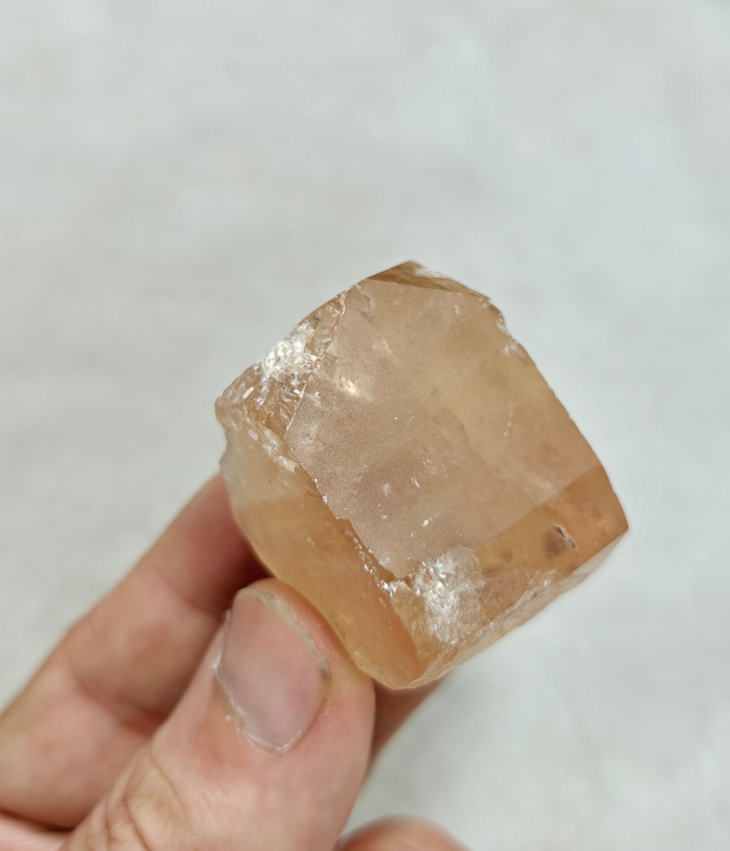 Peach color topaz crystal 86 grams