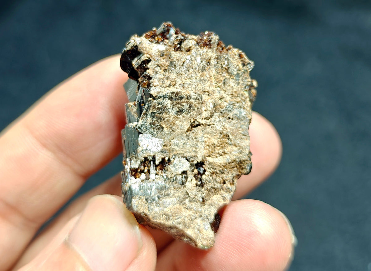 Natural usterous crystal specimen of dark brown Vesuvianite 32.5 grams