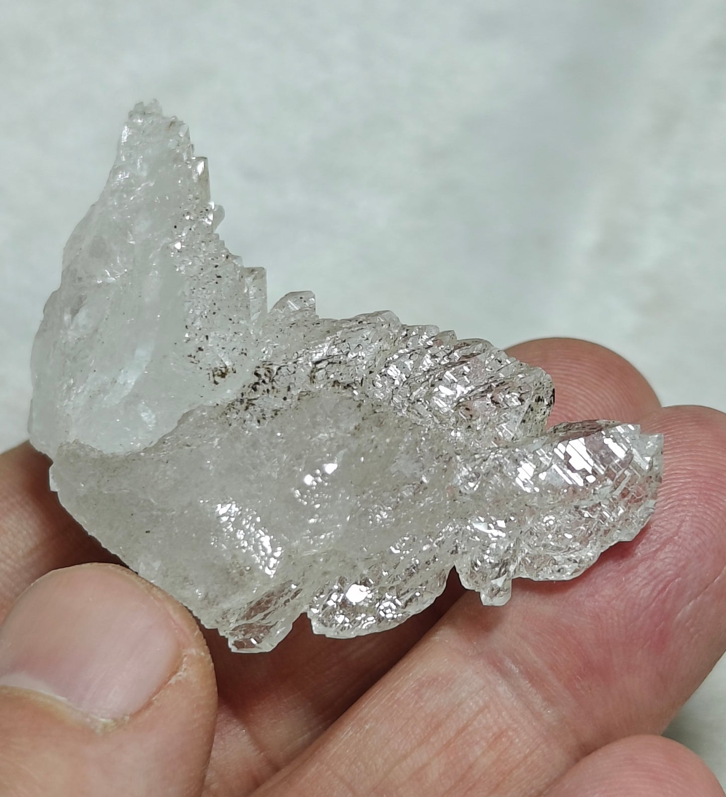 Natural etched quartz crystal floater 41 grams