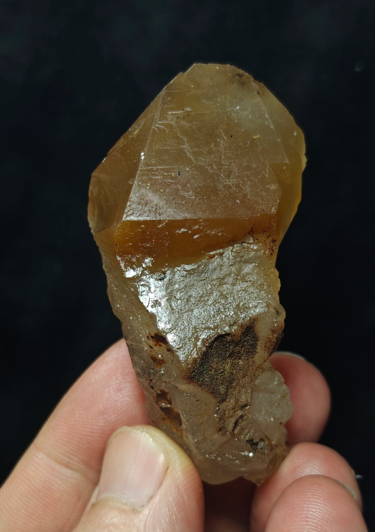 Astrophyllite included terminated Quartz Crystal 58 grams