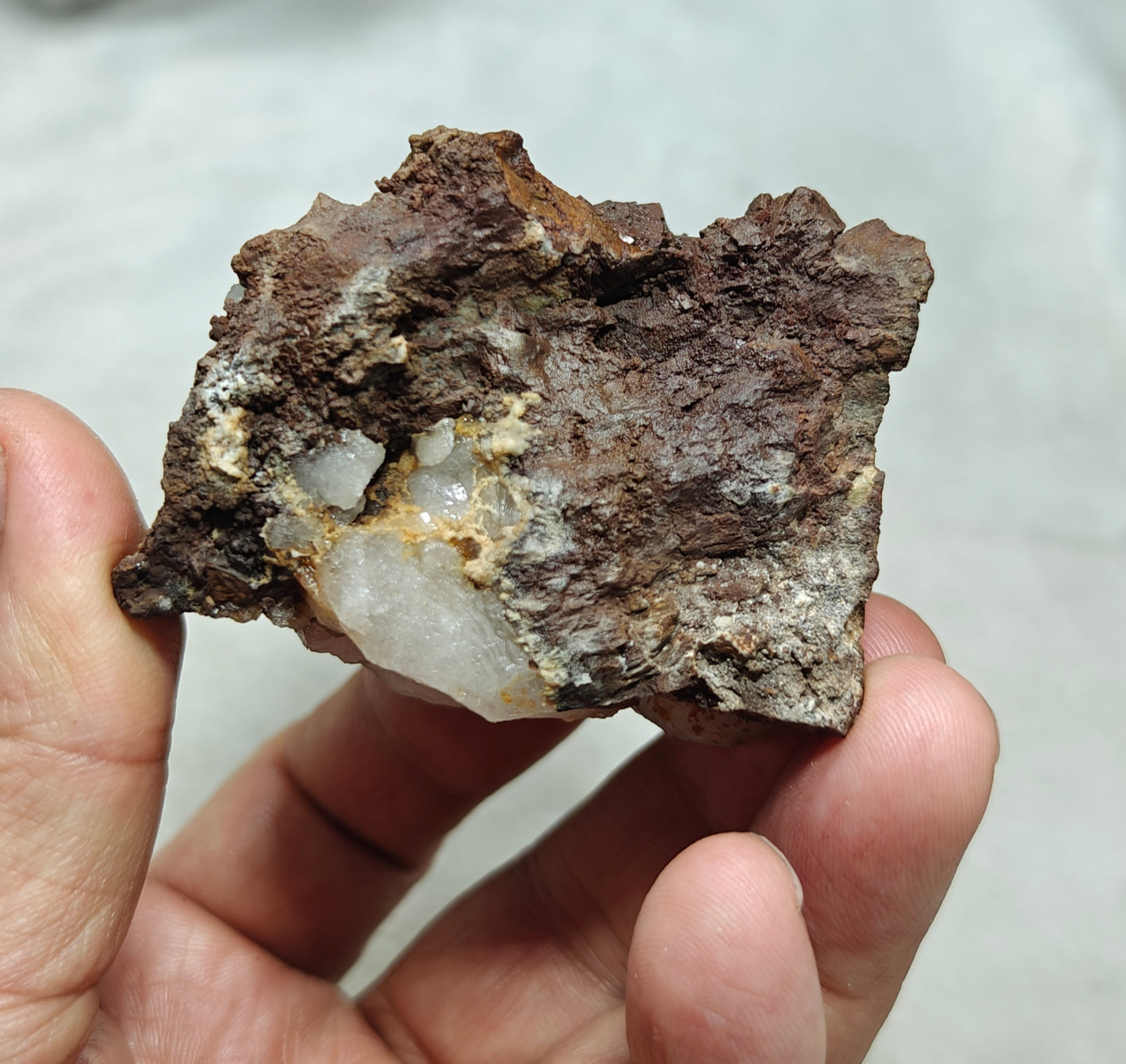 Natural siderite specimen on matrix with quartz 234 grams