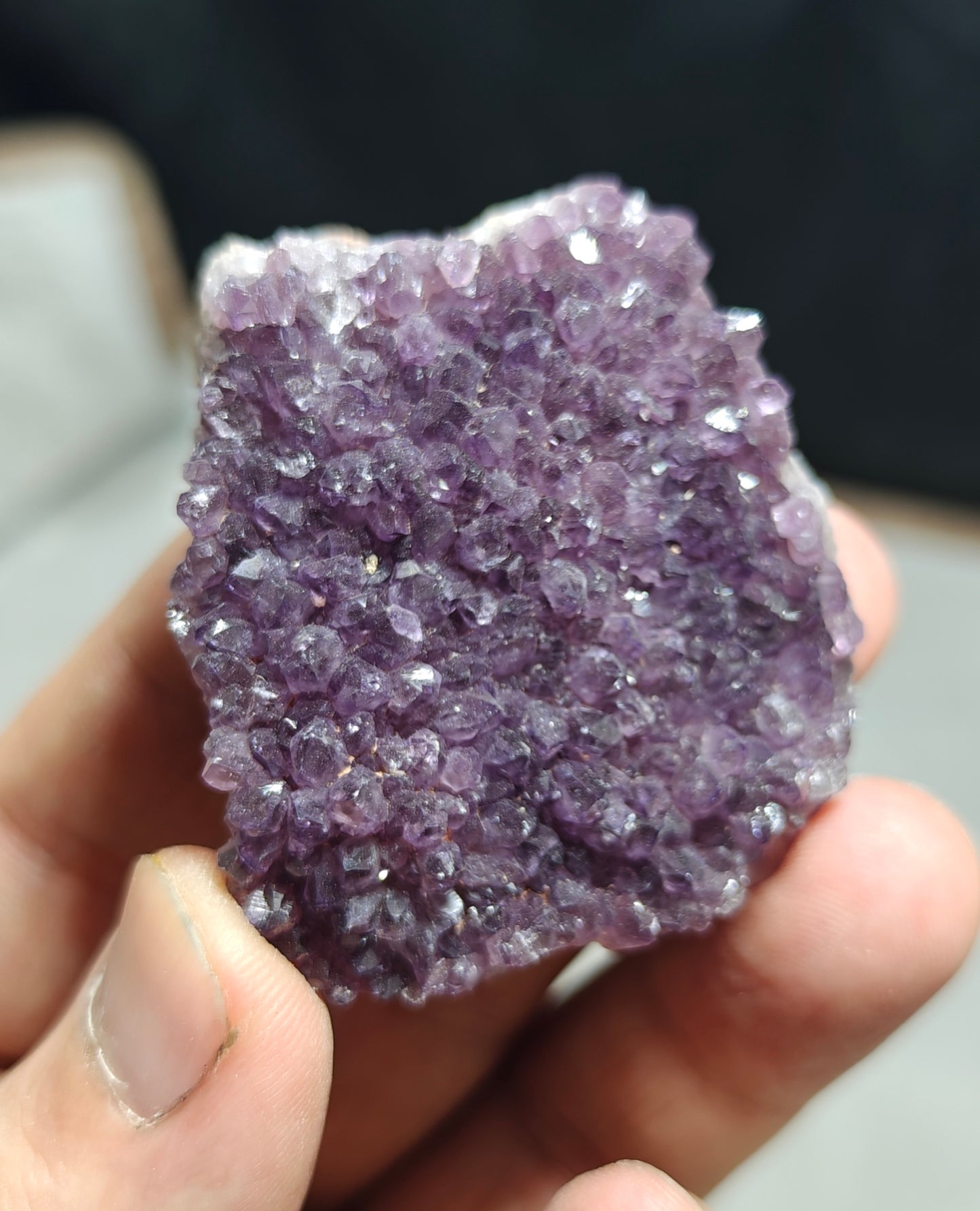 Single Beautiful Drusy Amethyst crystals Cluster specimens 74 grams