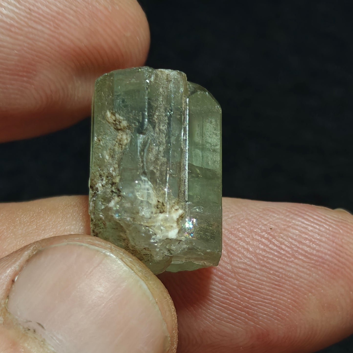 Natural green apatite crystal 7 grams