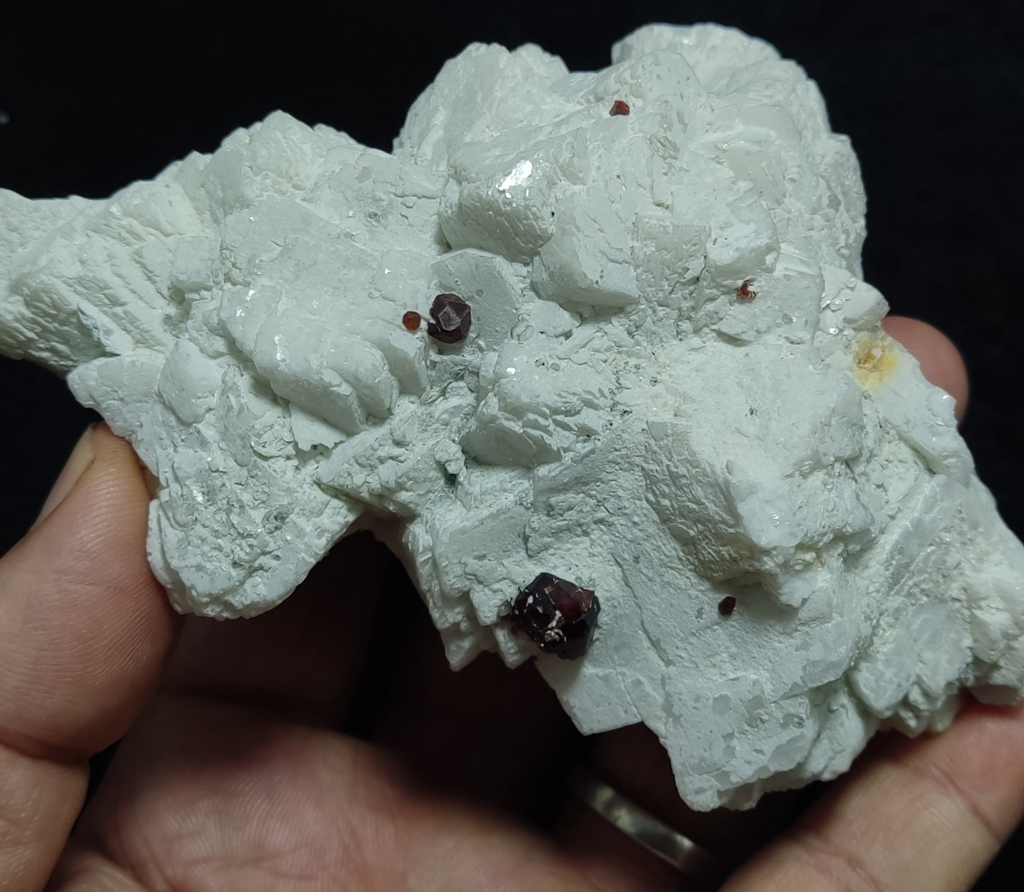 Spessartine Garnets on Matrix with terminated Quartz 307 grams