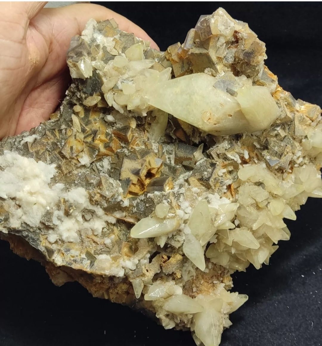 Large Combo fluorite calcite specimen 2500 grams