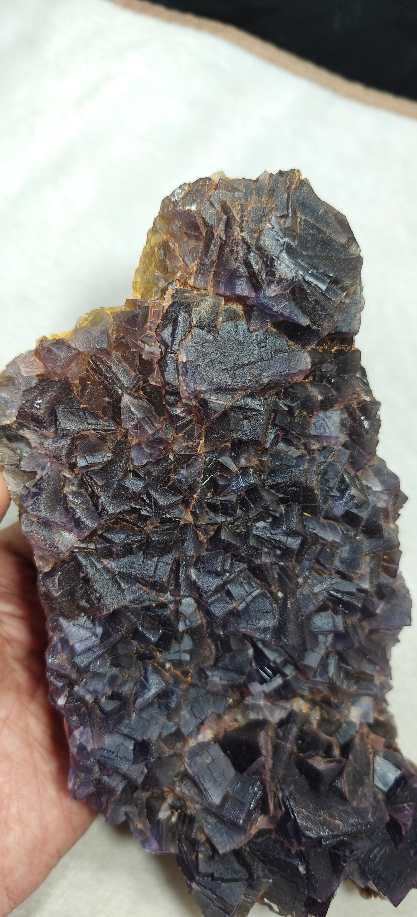 Amazing Fluorite clusters plate 1350 grams