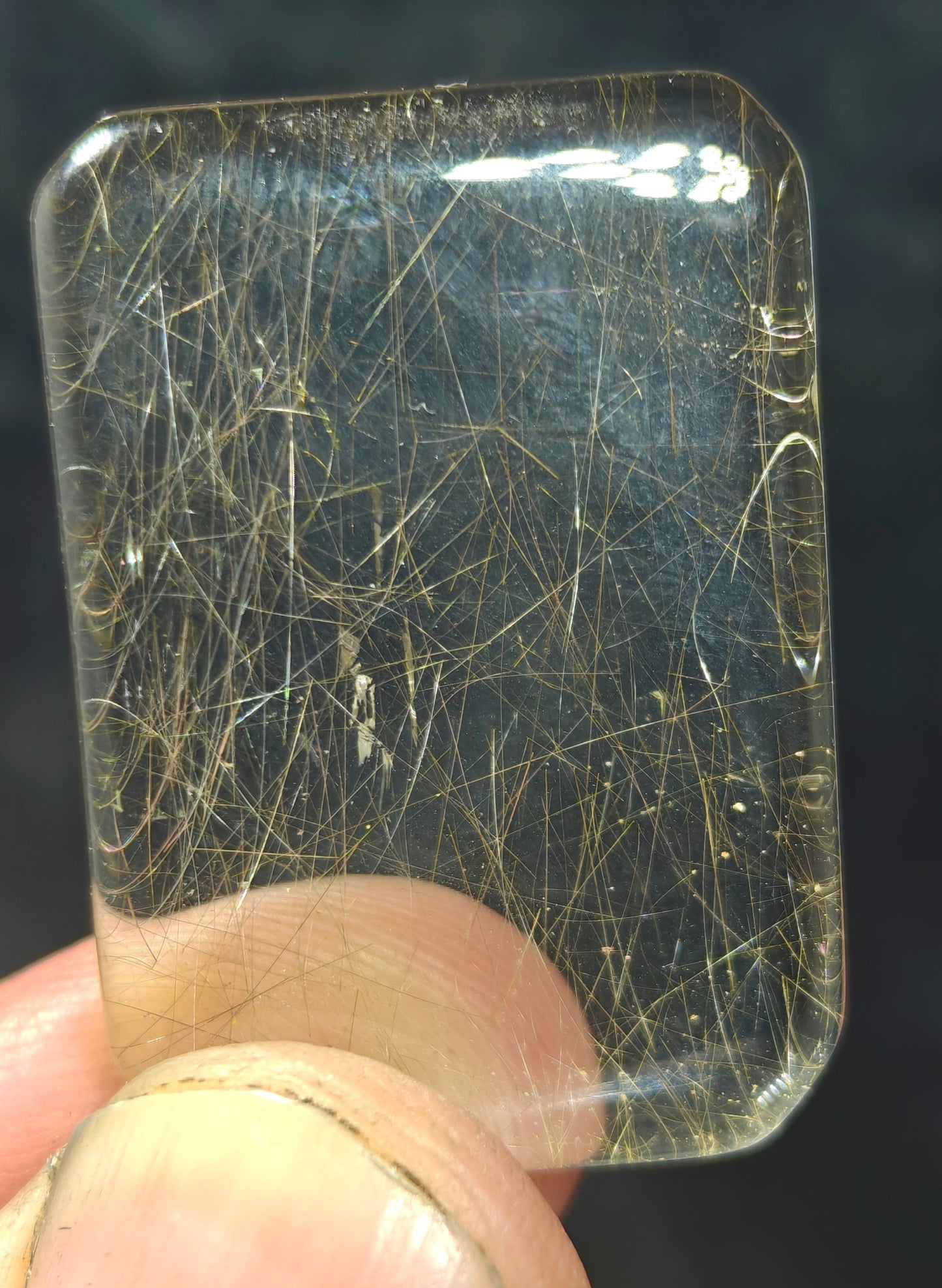 Golden Rutile Included Quartz – Polished Freeform 12.5 grams