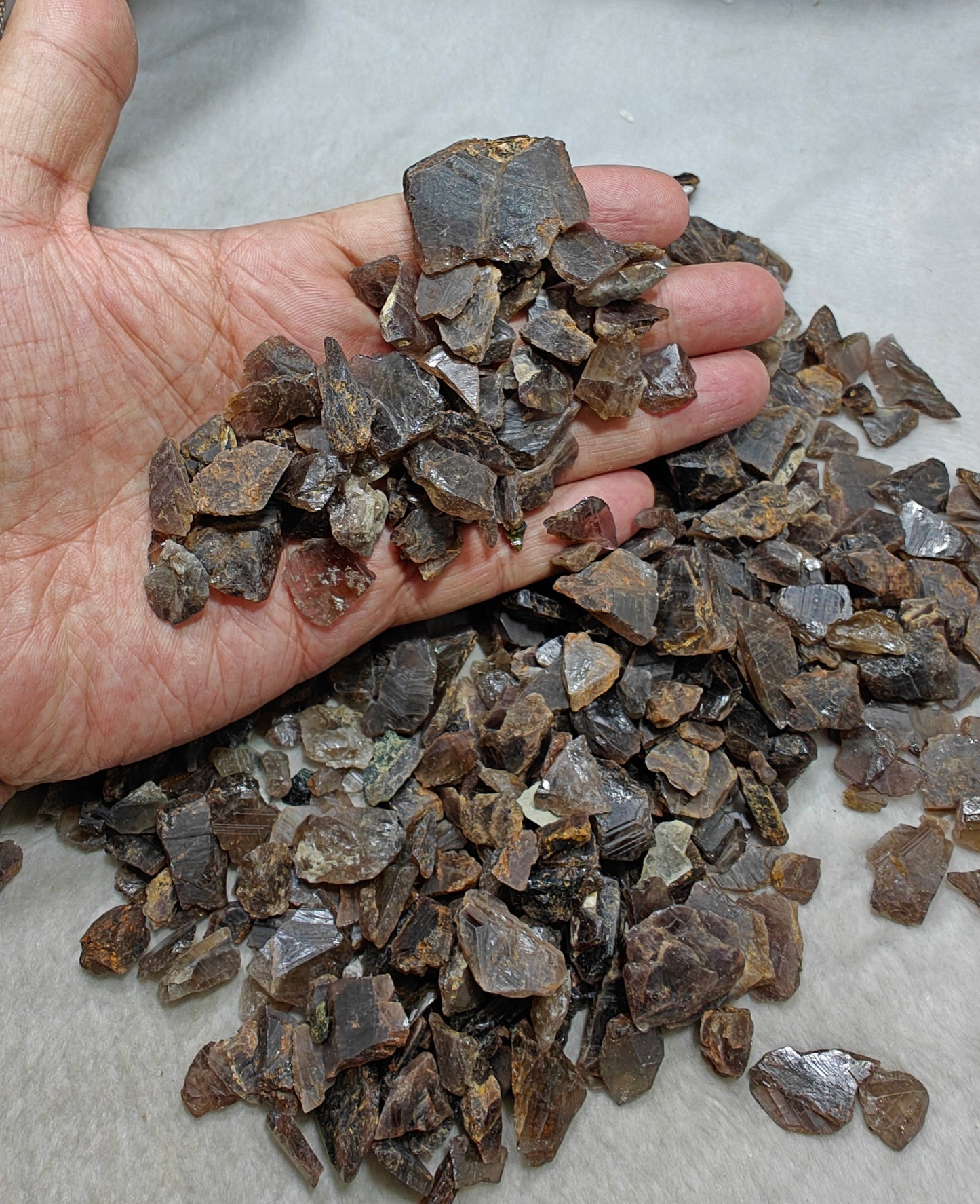 Natural rough axinite crystals 700 grams