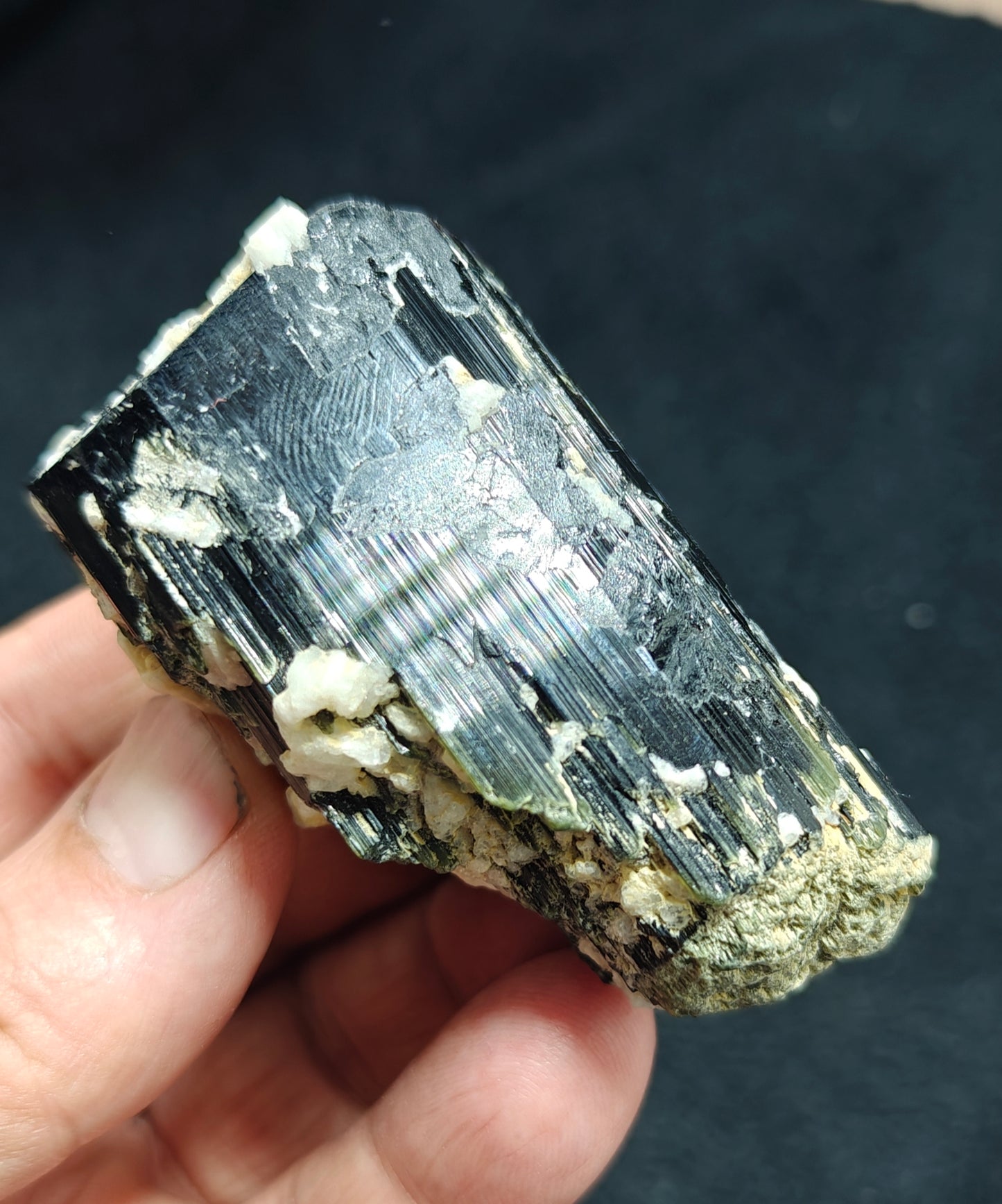 An Aesthetic Natural Tourmaline crystal with Albite 151 grams